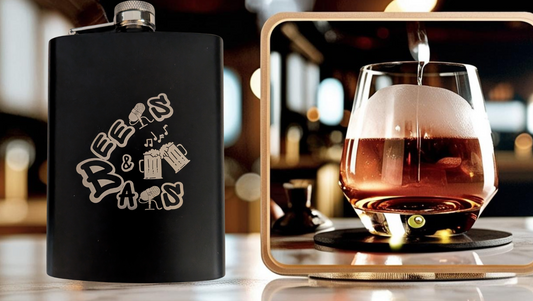 Beers & Bars Laser Engraved Flask – 8oz Stainless Steel